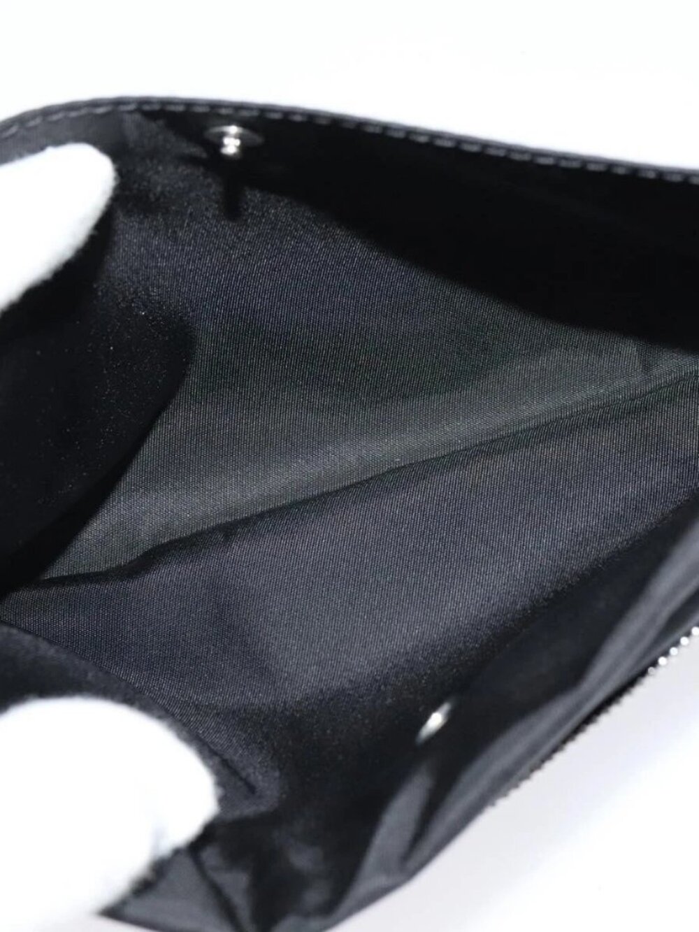 BURBERRY Pouch Nylon Black Silver - Picture 14 of 16